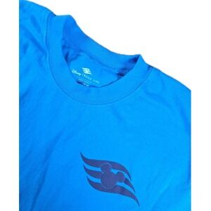 Disney Cruise Line Castaway Cay spirit jersey Long Sleeve T Shirt BLUE Sz XL